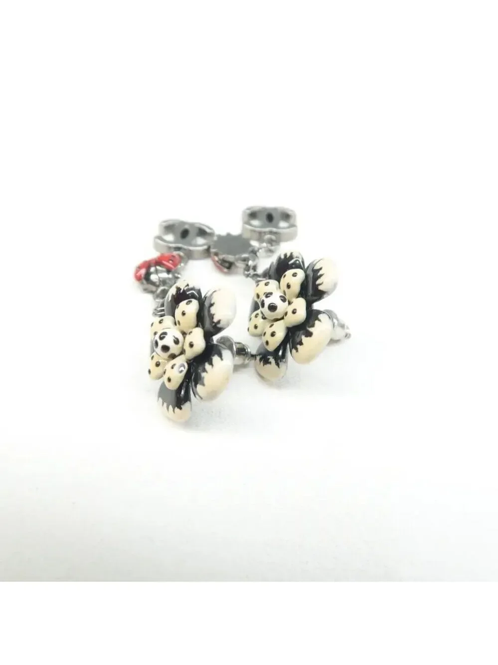 CHANEL Lady Bug Metal Earrings 489-012925